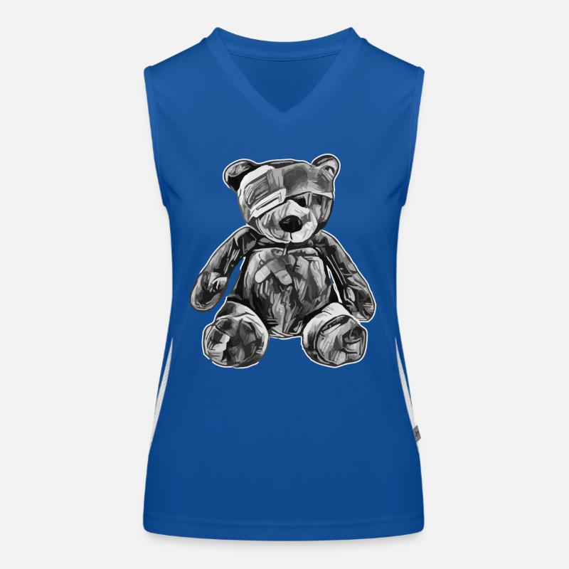 Ours en peluche jouet avec cache-oeil Débardeur respirant contrasté Femme