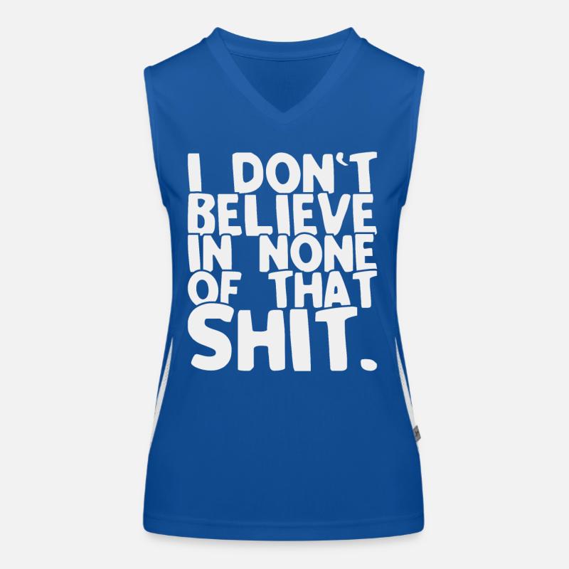 Ich glaub den Mist nicht Lustiger Spruch Funktionelles Kontrast-Tank Top für Frauen