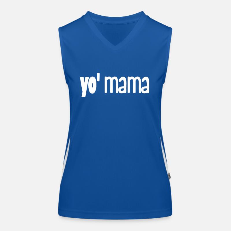 Yo Mama Dire en police cool Débardeur respirant contrasté Femme