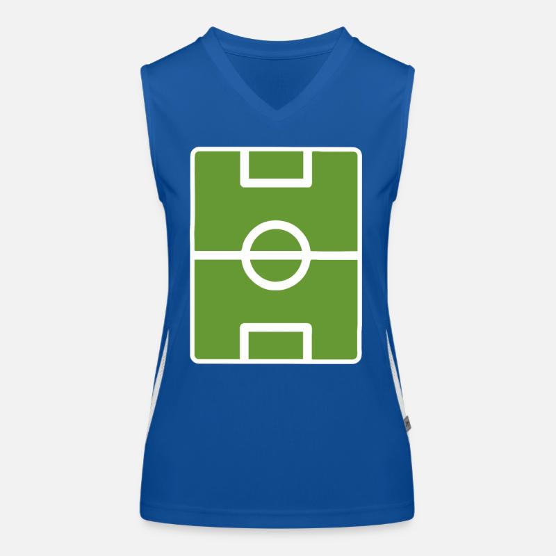 Fußball Feld Funktionelles Kontrast-Tank Top für Frauen