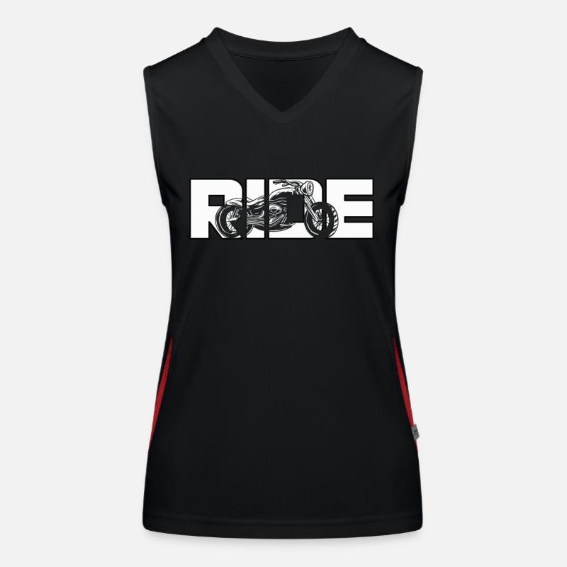 Motorcycle Biker Ride Road Machine Two Wheel Women's Functional Contrast Tank Top