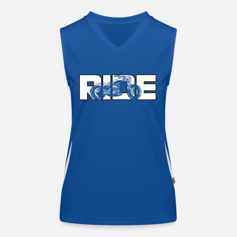 Motorcycle Biker Ride Road Machine Two Wheel Women's Functional Contrast Tank Top