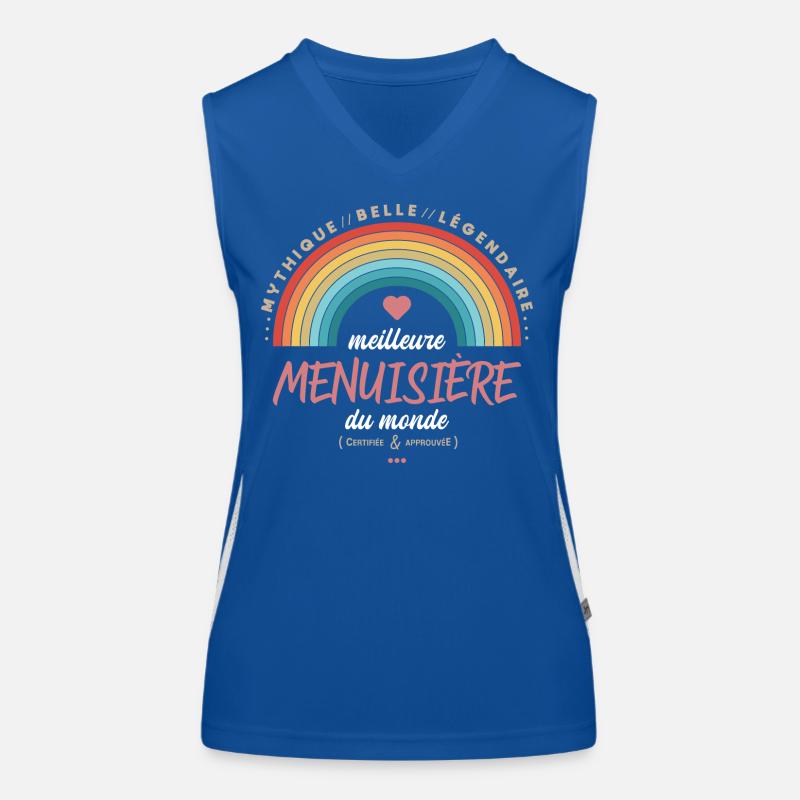 Meilleure menuisière du monde Débardeur respirant contrasté Femme
