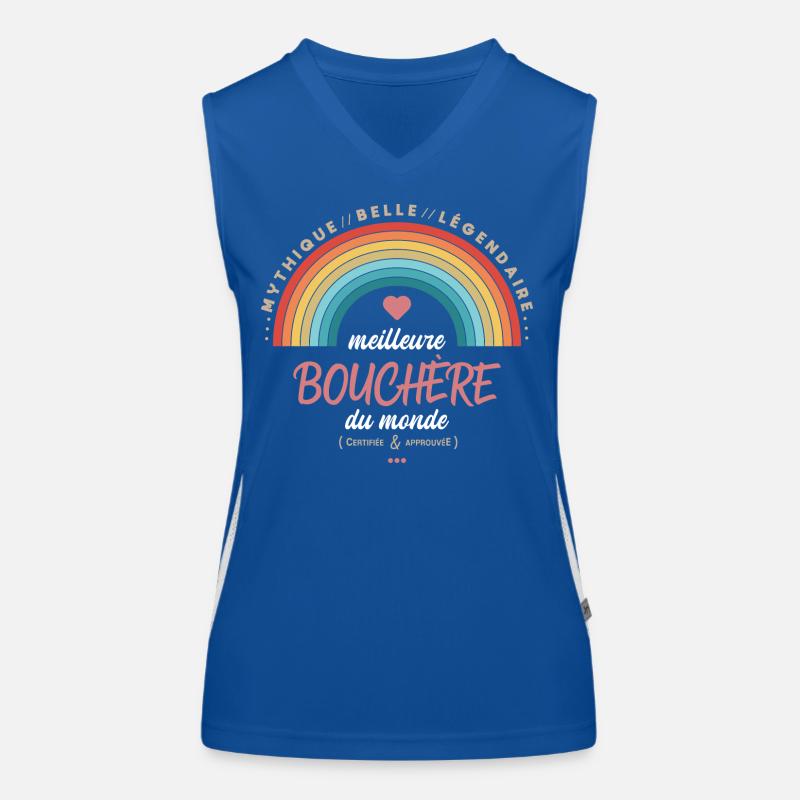 Meilleure bouchère du monde Débardeur respirant contrasté Femme