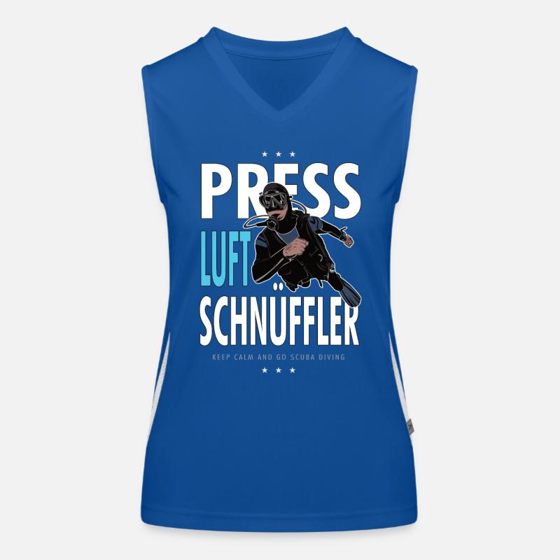 Pressluftschnüffler Geschenk Tauchen Funktionelles Kontrast-Tank Top für Frauen