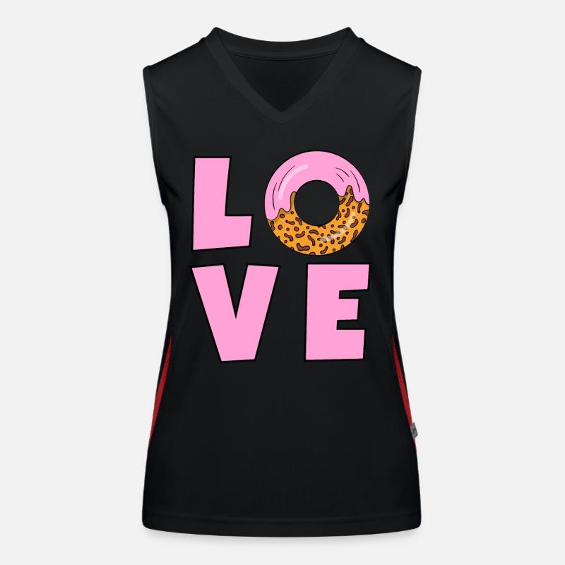 LIEBE DONUTS Funktionelles Kontrast-Tank Top für Frauen