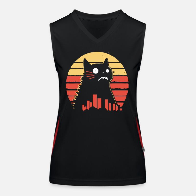 Chat monstre géant Débardeur respirant contrasté Femme