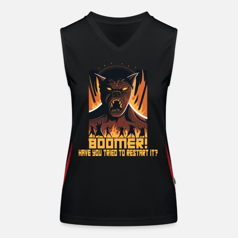 Boomer Service client Hotline Hell Débardeur respirant contrasté Femme