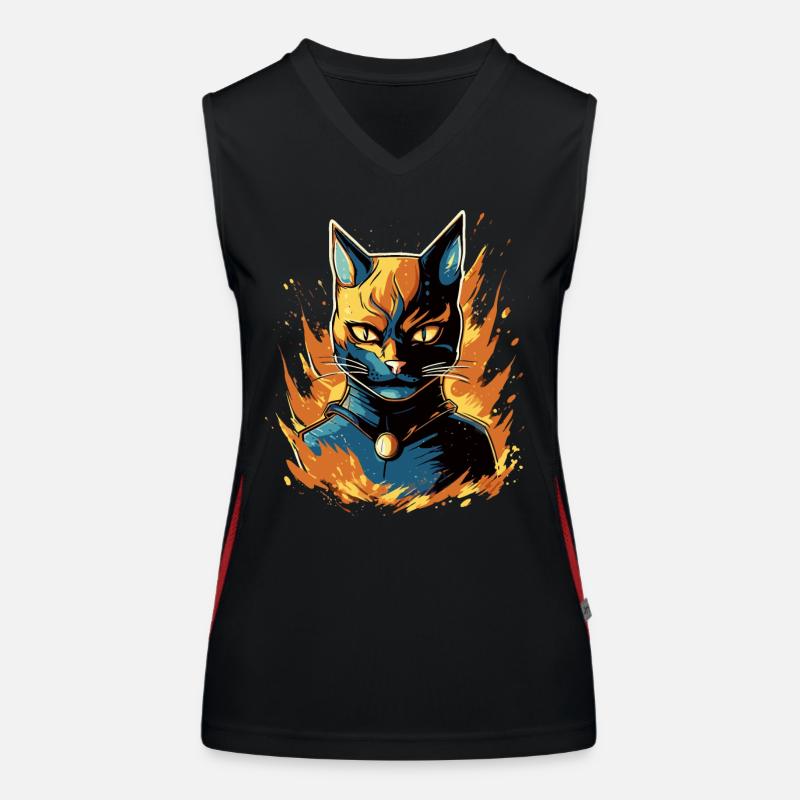 Super paws in action: super cat Women's Functional Contrast Tank Top
