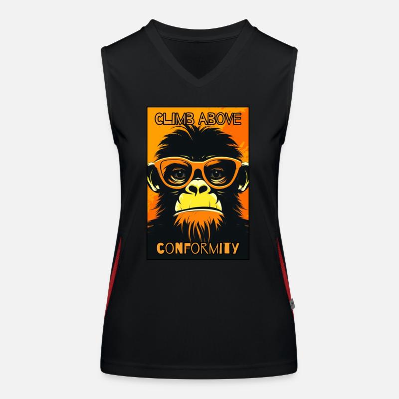 Überwinde die Konformität: schauer Affe Funktionelles Kontrast-Tank Top für Frauen