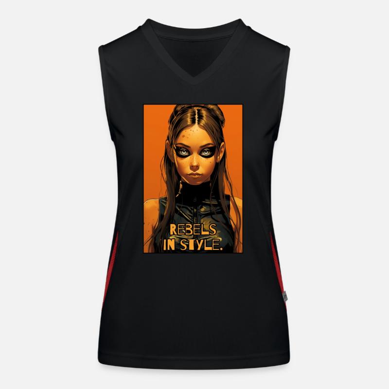 Rebellisch im Stil: Alternative Mädchen Funktionelles Kontrast-Tank Top für Frauen