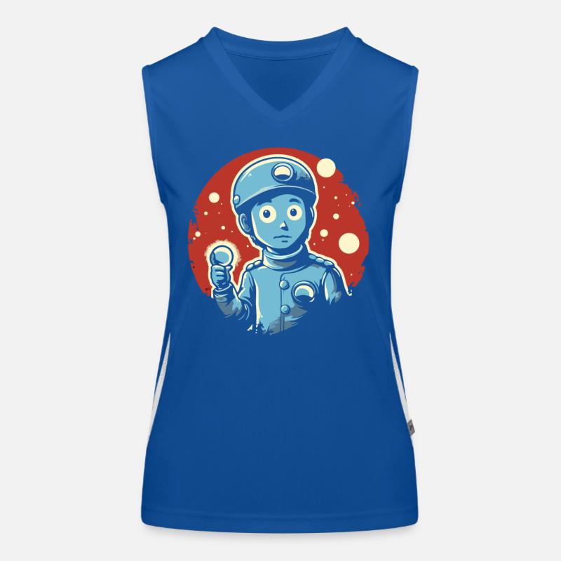 Ein Junge mit einer Lampe Funktionelles Kontrast-Tank Top für Frauen