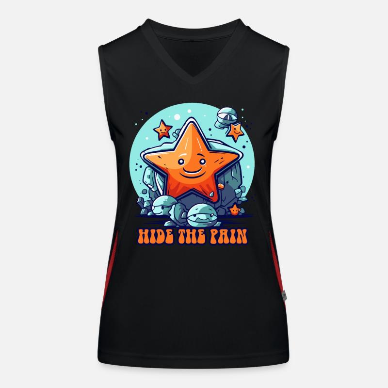 Cachez la douleur, petite étoile de mer, oursin Débardeur respirant contrasté Femme