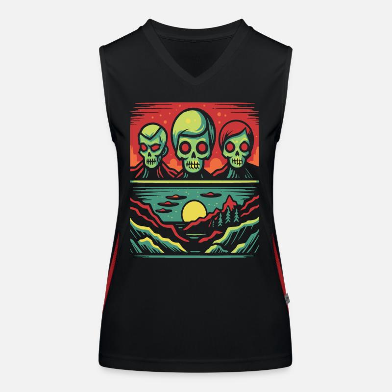 Invasion de Skull Faces Aliens Débardeur respirant contrasté Femme
