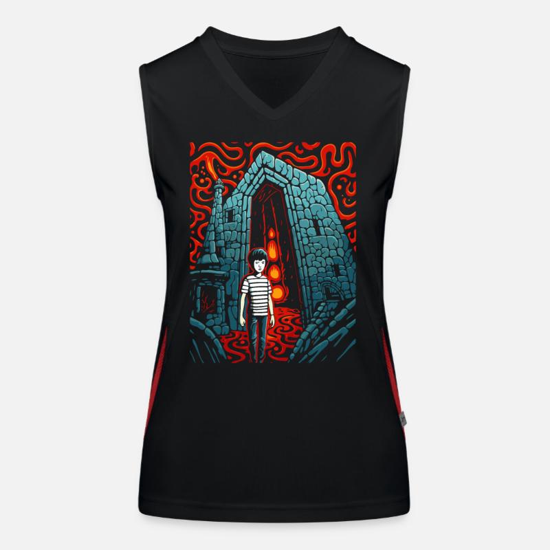 L’enfant perdu dans le donjon sombre Débardeur respirant contrasté Femme