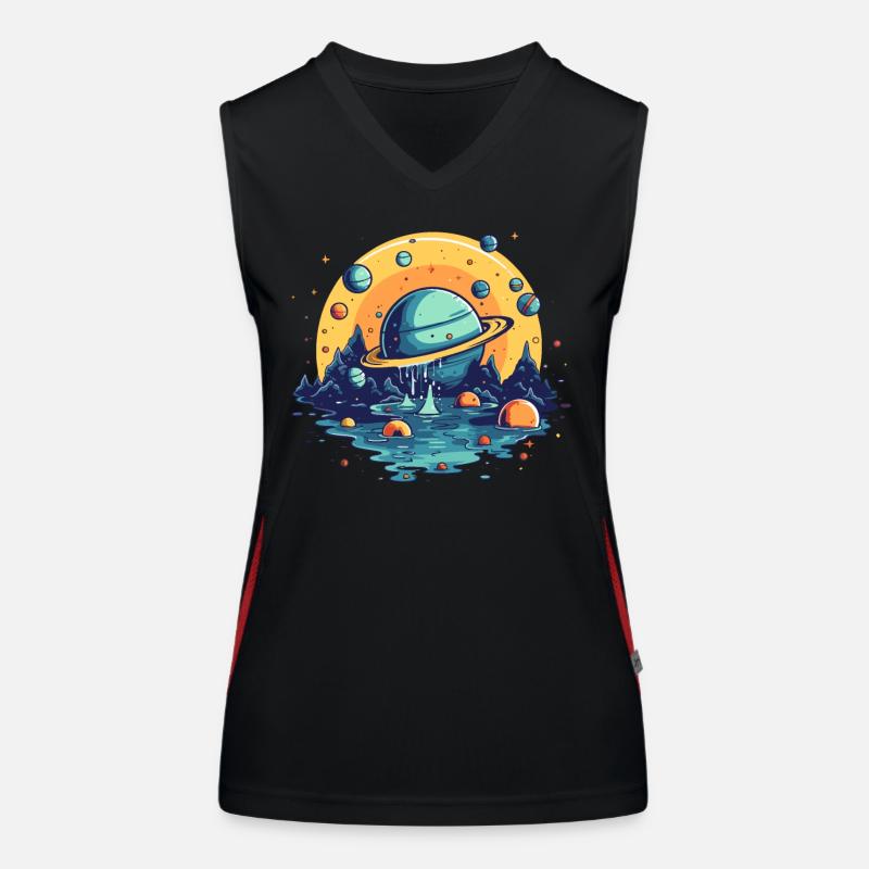 The Universe Is Liquid Women's Functional Contrast Tank Top