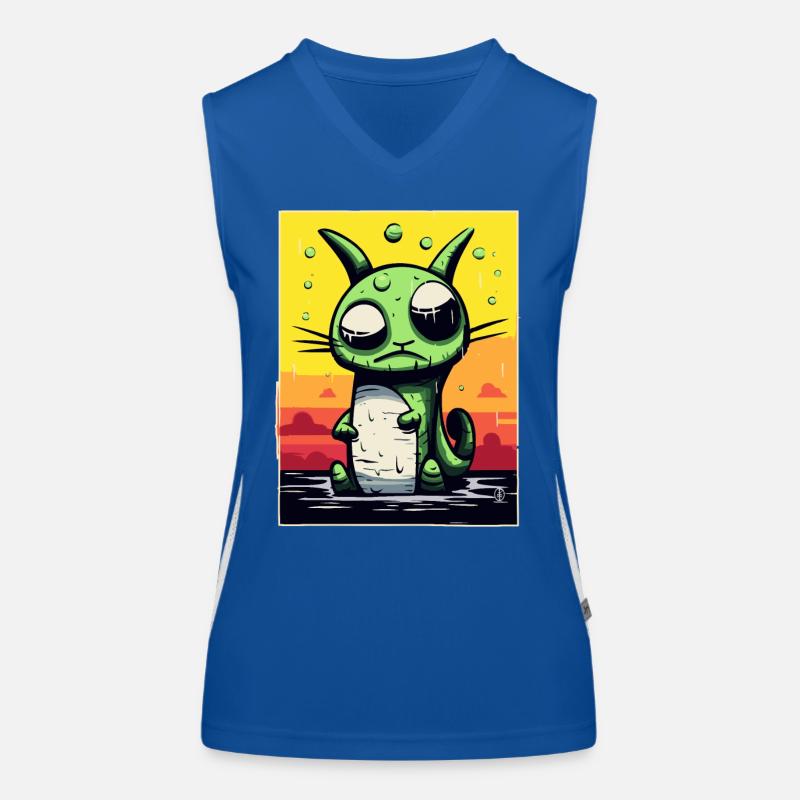 Dizzy and confused pet cat Women's Functional Contrast Tank Top