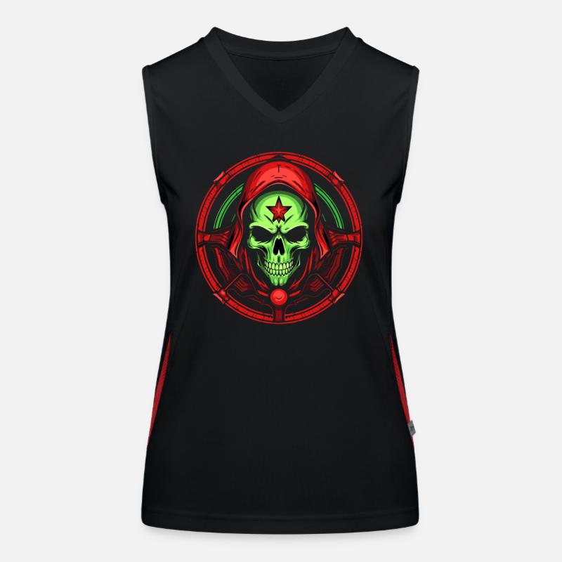 Trippy Trip Skull Women's Functional Contrast Tank Top