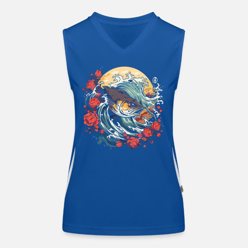 Wie ein Fisch im Meer Funktionelles Kontrast-Tank Top für Frauen