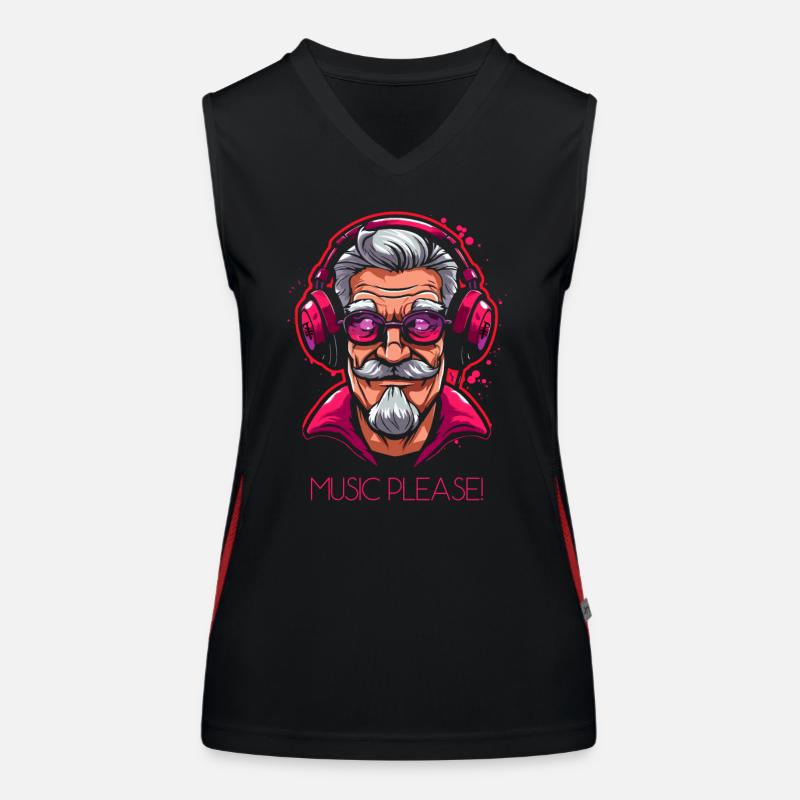 Boomer Opal, Musik bitte Funktionelles Kontrast-Tank Top für Frauen