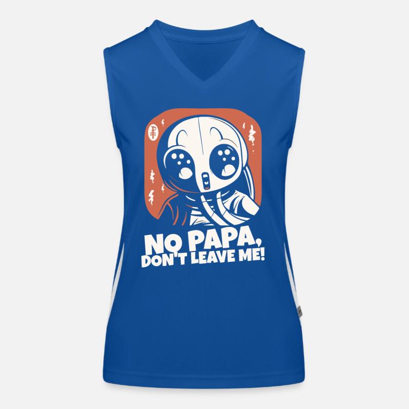 Papa, ne me quitte pas Débardeur respirant contrasté Femme