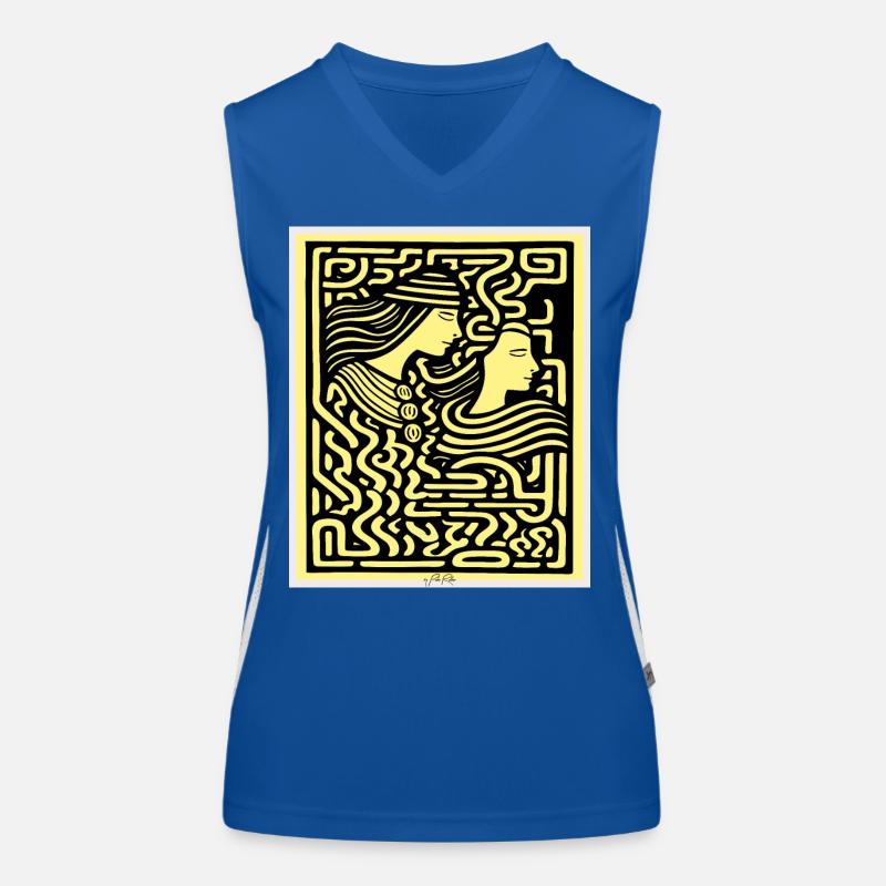 Two lovers in a labyrinth Women's Functional Contrast Tank Top