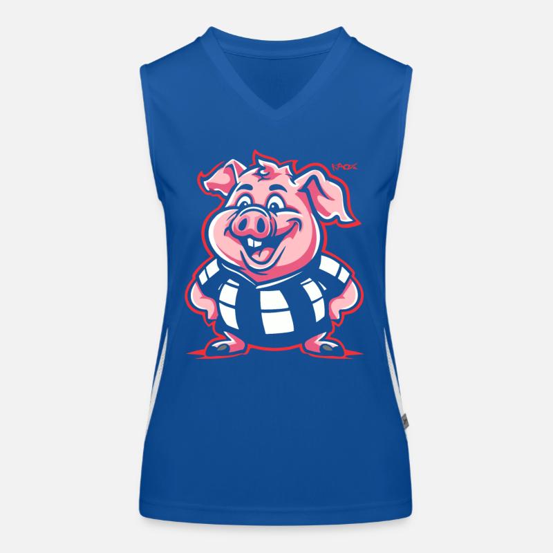 A surprise, chubby round pig Women's Functional Contrast Tank Top