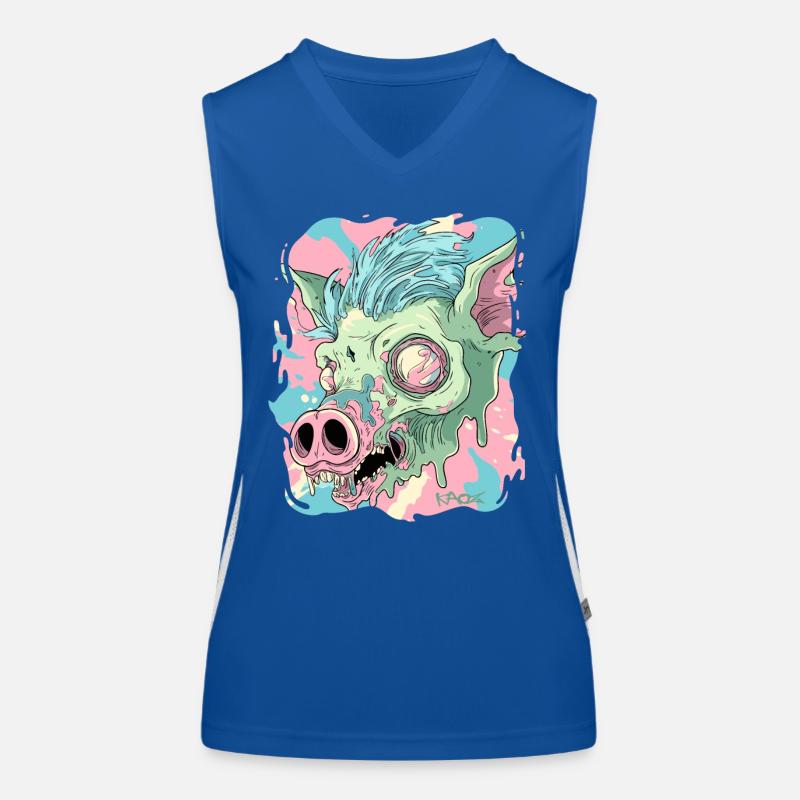 Cochon d’acide psychédélique Débardeur respirant contrasté Femme