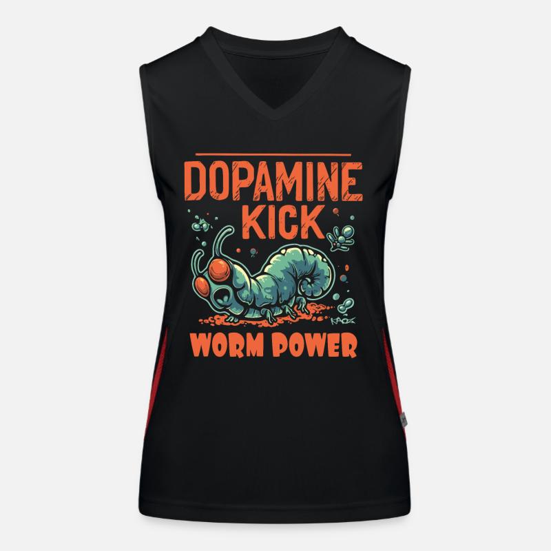 Dopamine Kick and Worm Power Women's Functional Contrast Tank Top