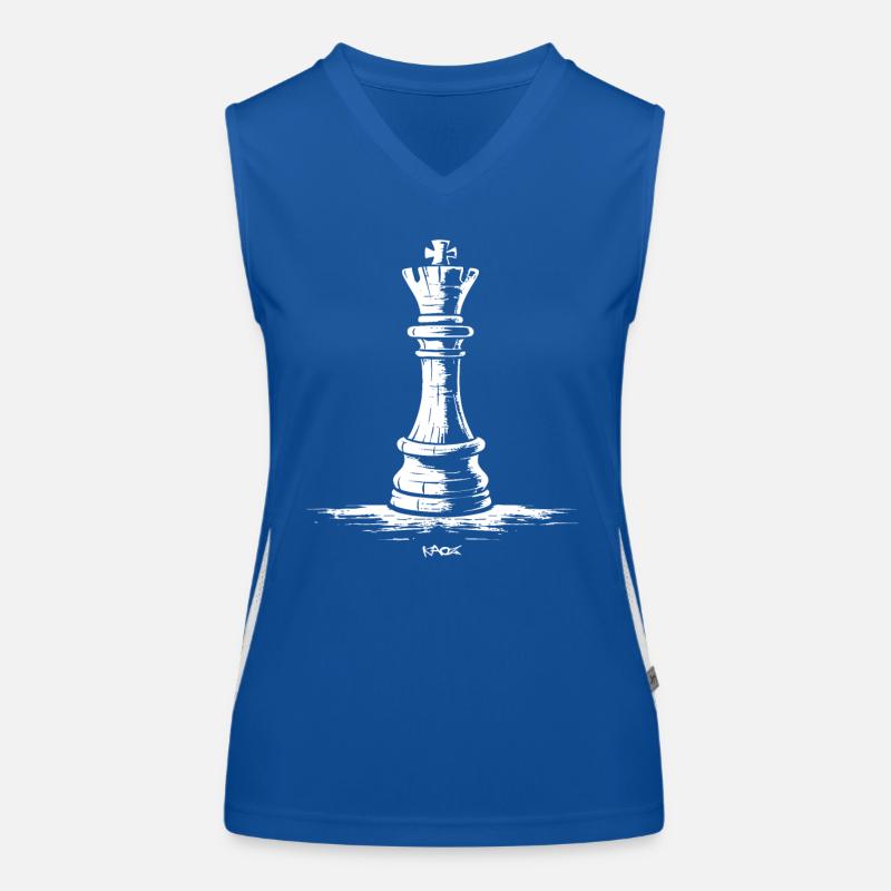 König des Schach Funktionelles Kontrast-Tank Top für Frauen