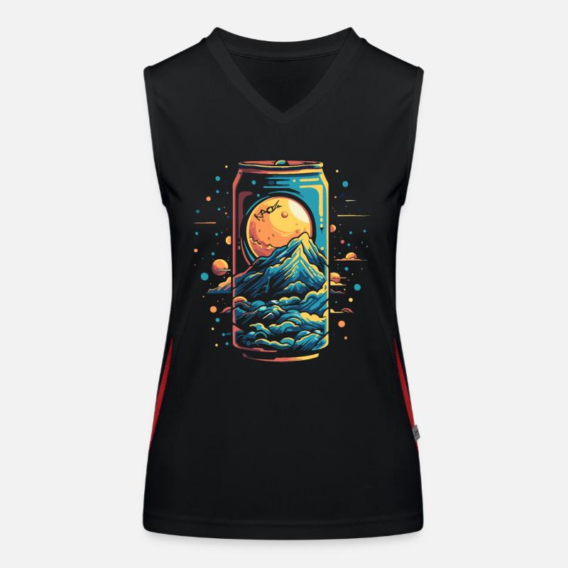 Boîte de soda Space Universe Débardeur respirant contrasté Femme