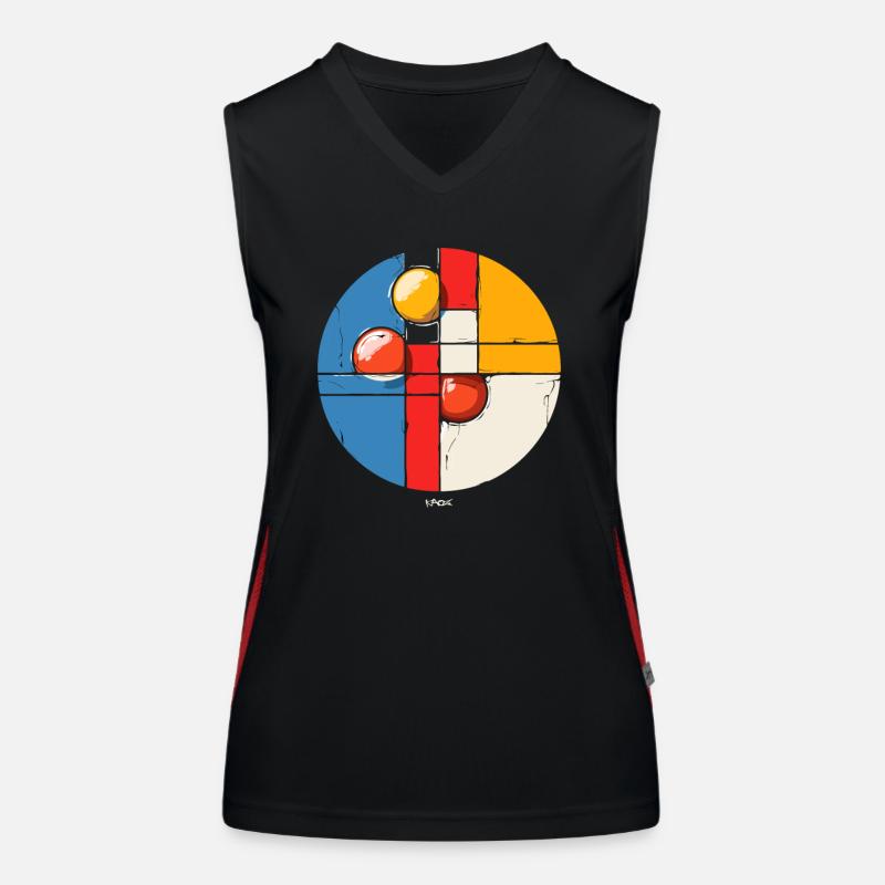 Abstract modern art: Donut Women's Functional Contrast Tank Top