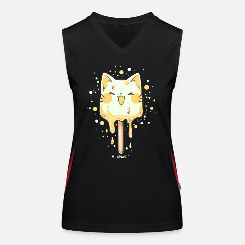 Eis Katze am Stil Funktionelles Kontrast-Tank Top für Frauen