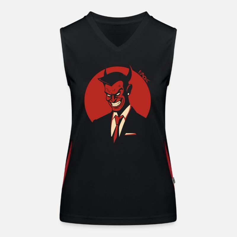 Satan Devil : Un Logo d’une Société Maléfique Débardeur respirant contrasté Femme