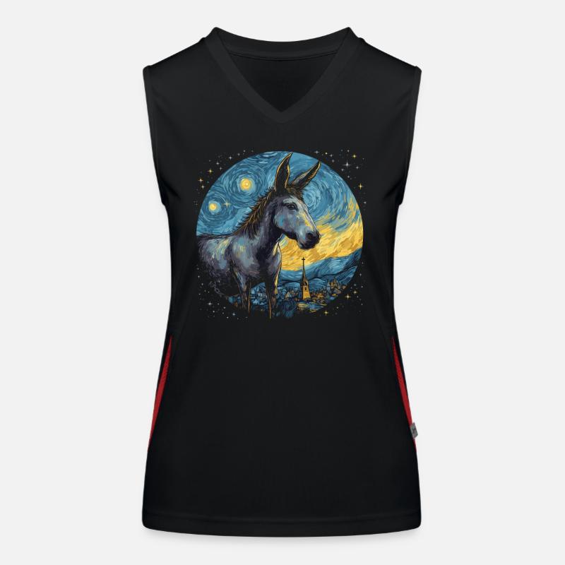 Starry Sky Donkey Women's Functional Contrast Tank Top