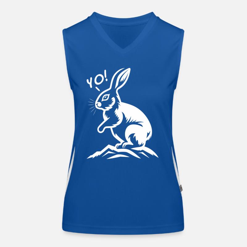 A cool bunny, yo Women's Functional Contrast Tank Top