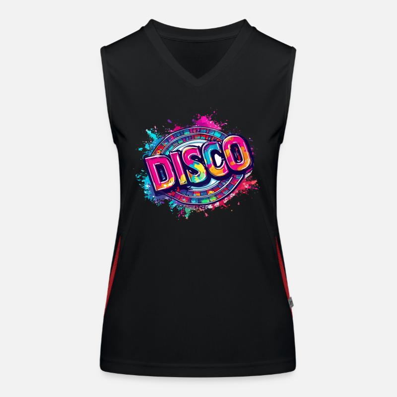 Design disco super cool Débardeur respirant contrasté Femme