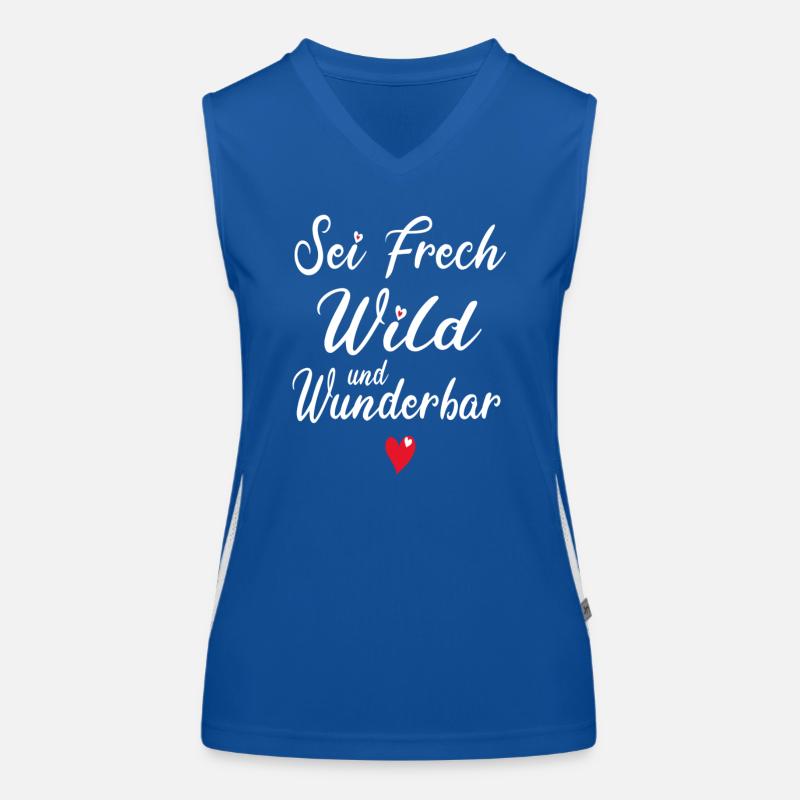Frech Wild Wunderbar Freche Mädchen Sprüche Funktionelles Kontrast-Tank Top für Frauen