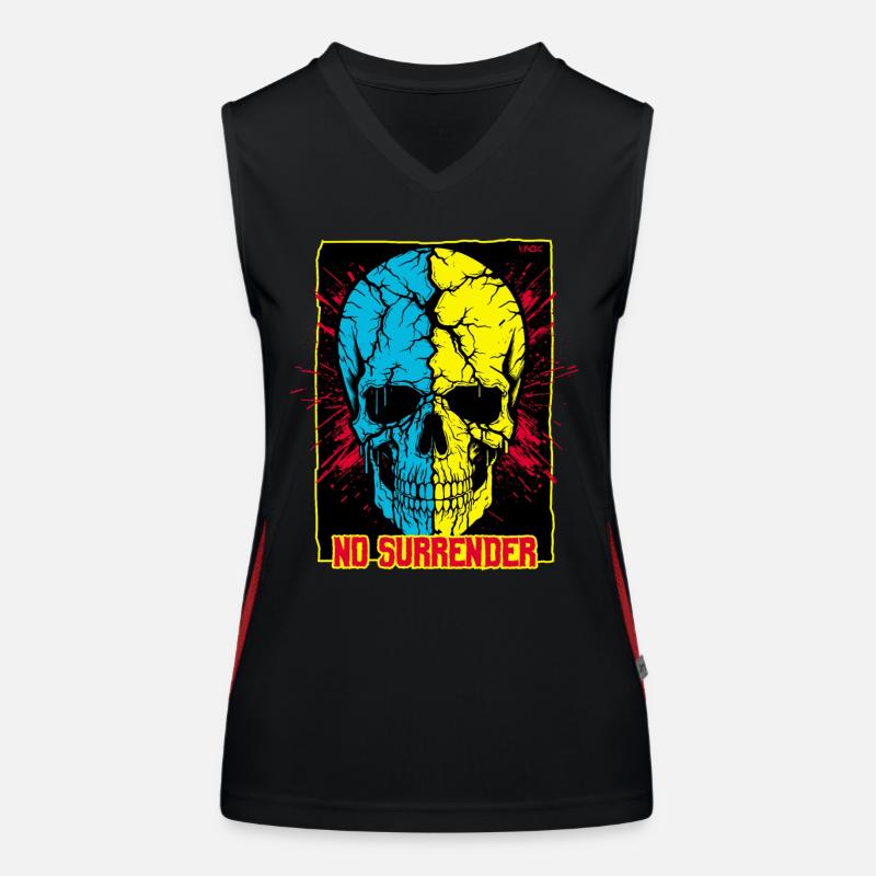 The Shattered Skull, No Surrender Women's Functional Contrast Tank Top