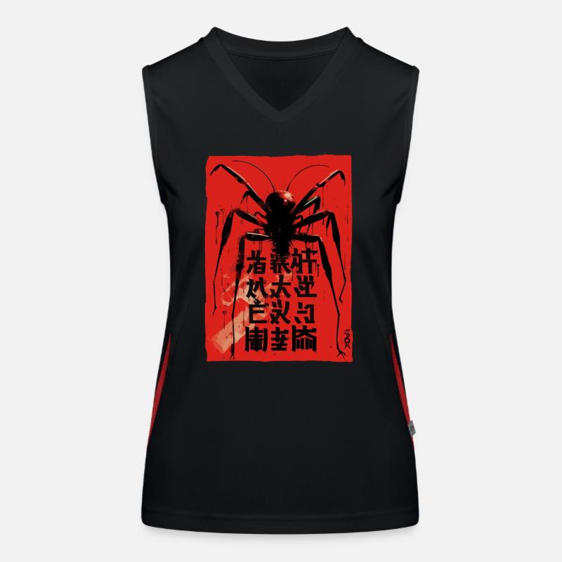 Eine riesige Horror Spinne Funktionelles Kontrast-Tank Top für Frauen