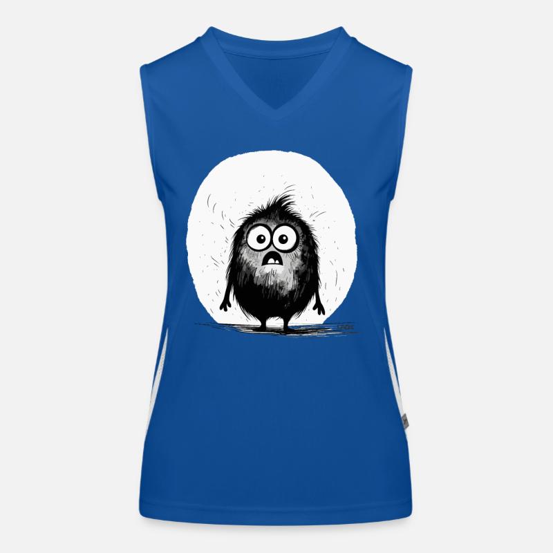 Confus Petit Monstre Mignon Effrayant Débardeur respirant contrasté Femme