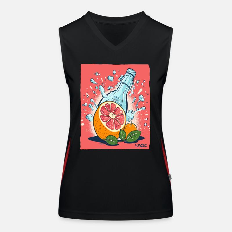 Orange lemonade in the bottle, so fresh! Women's Functional Contrast Tank Top