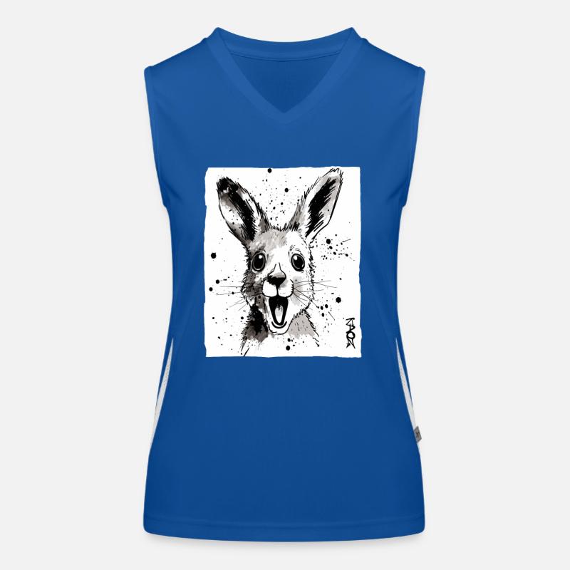 Tinte und Känguru Funktionelles Kontrast-Tank Top für Frauen