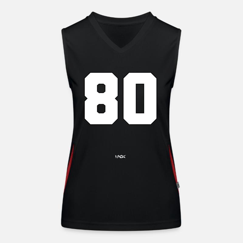 Number 80 Women's Functional Contrast Tank Top