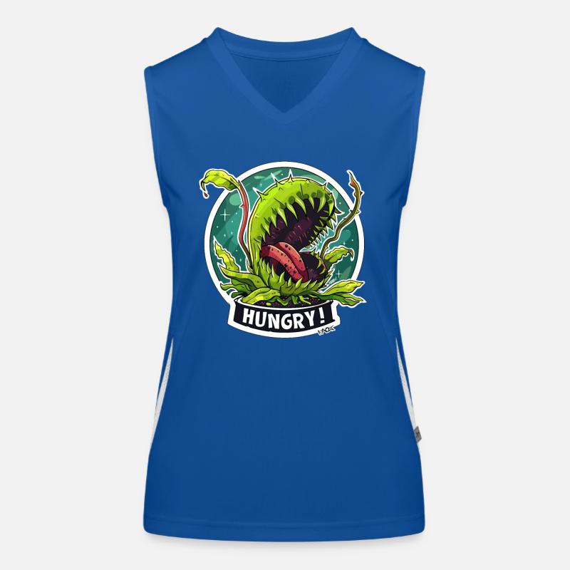 Fleischfressende Pflanze: Immer hungrig Funktionelles Kontrast-Tank Top für Frauen
