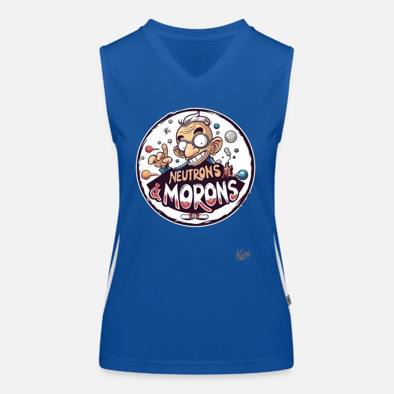Nerd de la science folle Neutrons et ventouses Débardeur respirant contrasté Femme