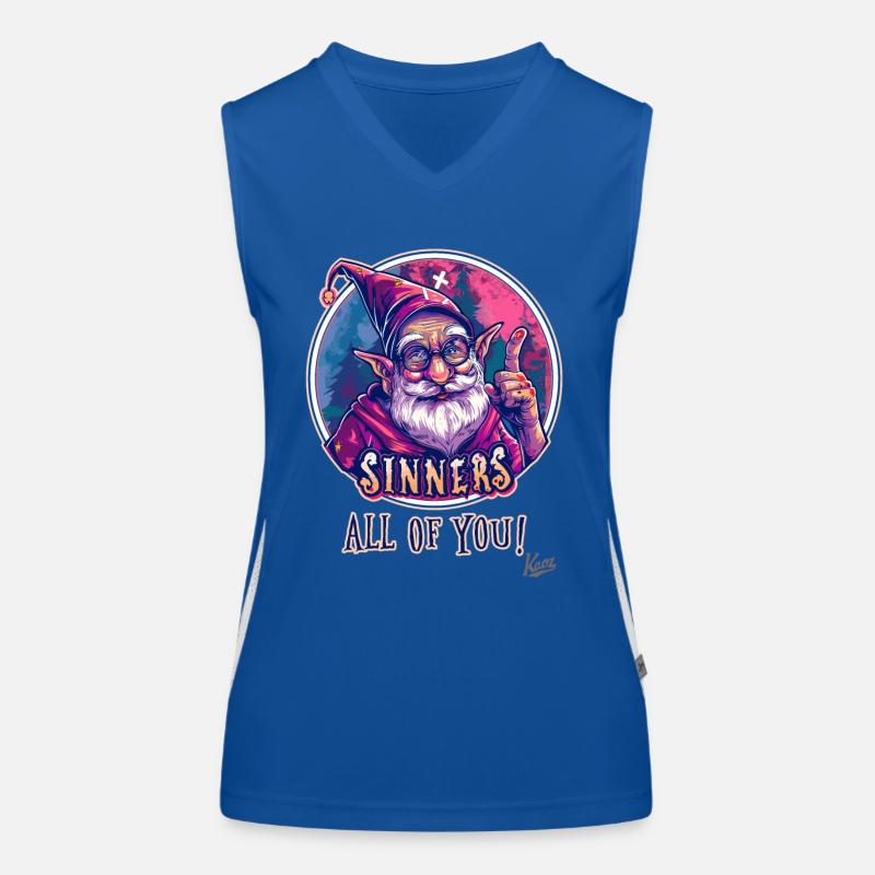 Gnom-Opa Zauberer, Sünder, Ihr Alle Funktionelles Kontrast-Tank Top für Frauen