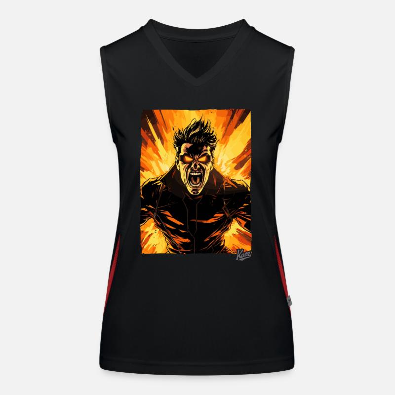 Super Anger Hero: Der heldenhafte Ausbruch Funktionelles Kontrast-Tank Top für Frauen