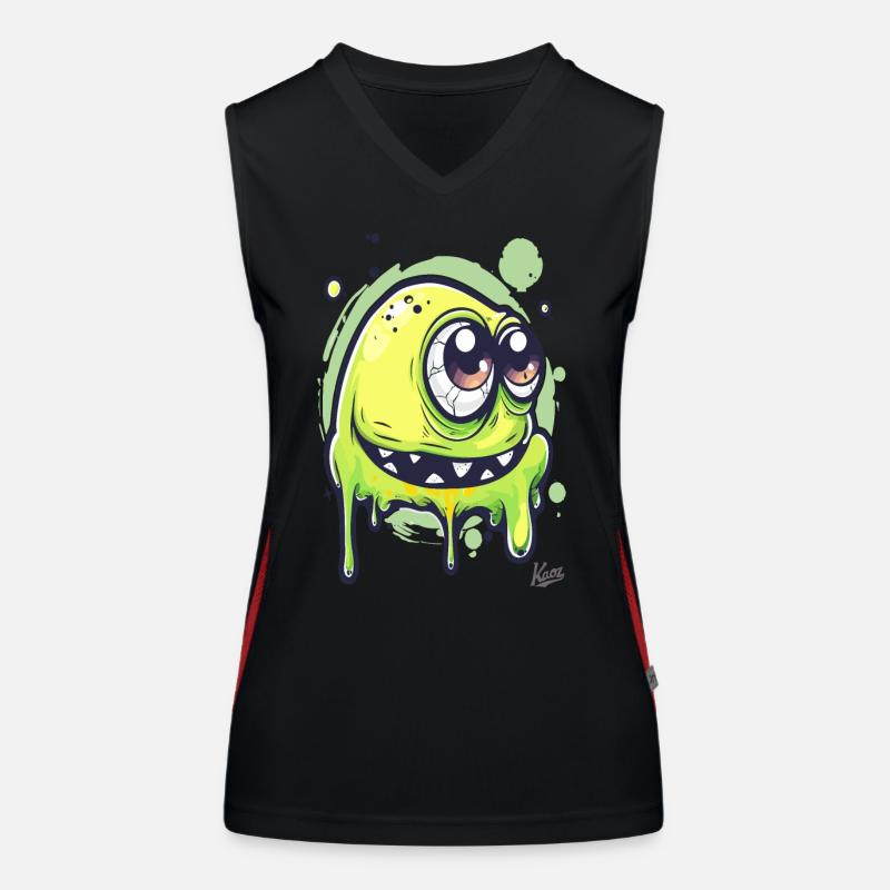 Funny Slime Monster Women's Functional Contrast Tank Top