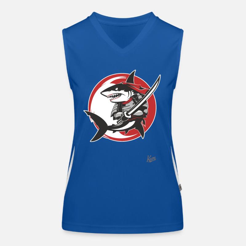 Samurai-Katana-Hai Funktionelles Kontrast-Tank Top für Frauen